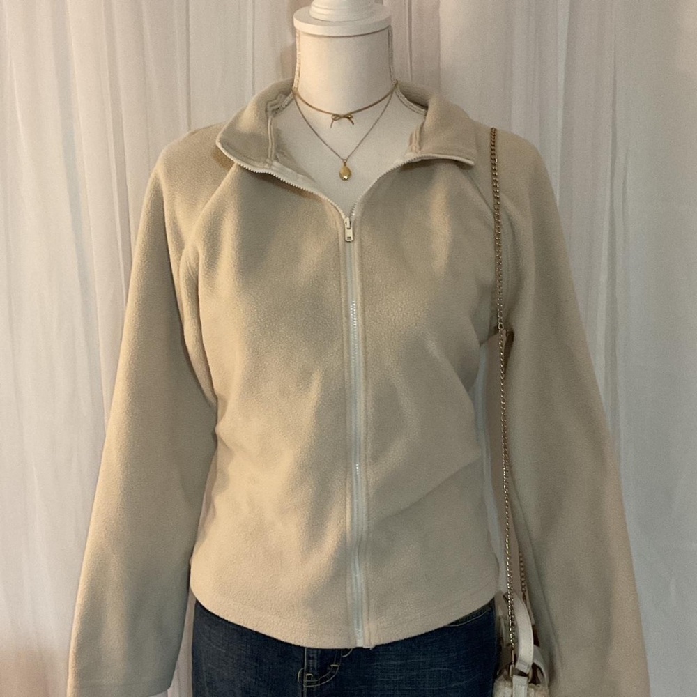 Cream Zip-Up Jacket
